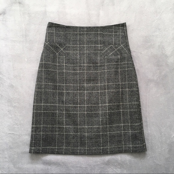 Plaid Tweed Extra High-Waist Pencil Skirt - Picture 2 of 3